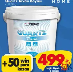 POLİSAN QUARTZ TAVAN BOYASI 17,5 KG POLİSAN QUARTZ TAVAN BOYASI 17,5 KG